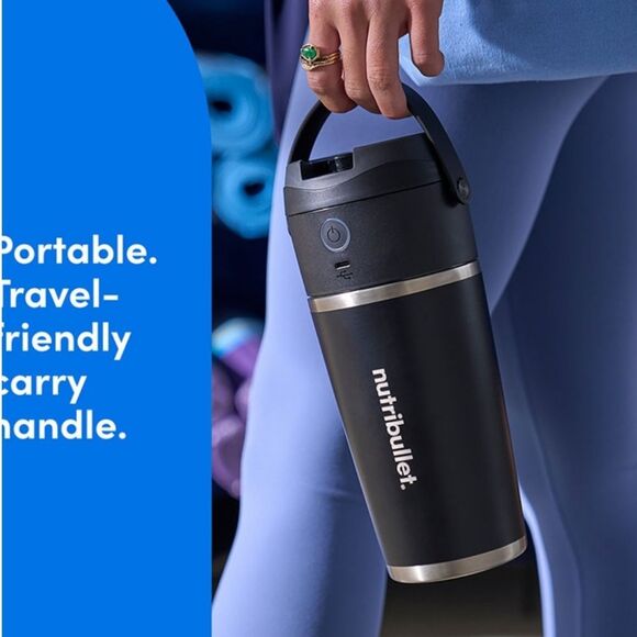 NutriBullet Flip Insulated Portable Blender- Black - Picture 5 of 15